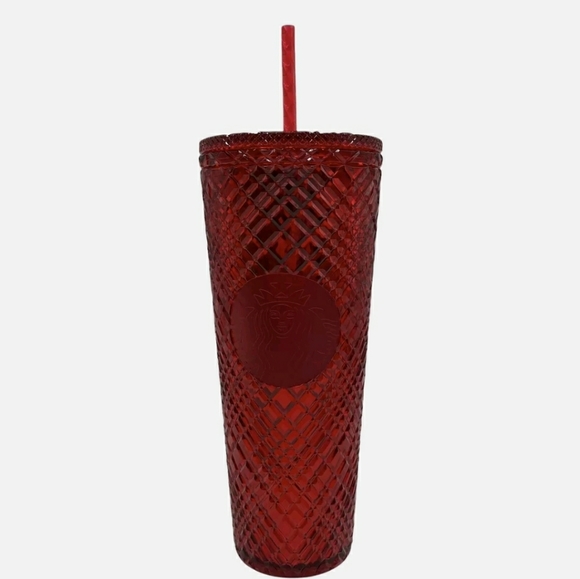 Starbucks Other - Starbucks 2021 Christmas Winter Holiday Red Jeweled Venti Tumbler 24oz Cold Cup